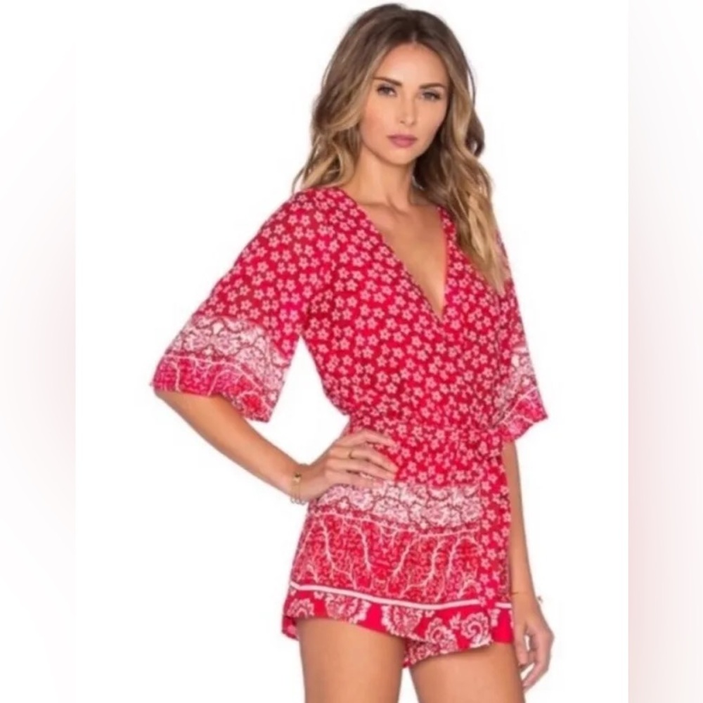 Lovers & Friends Isabella Red Romper